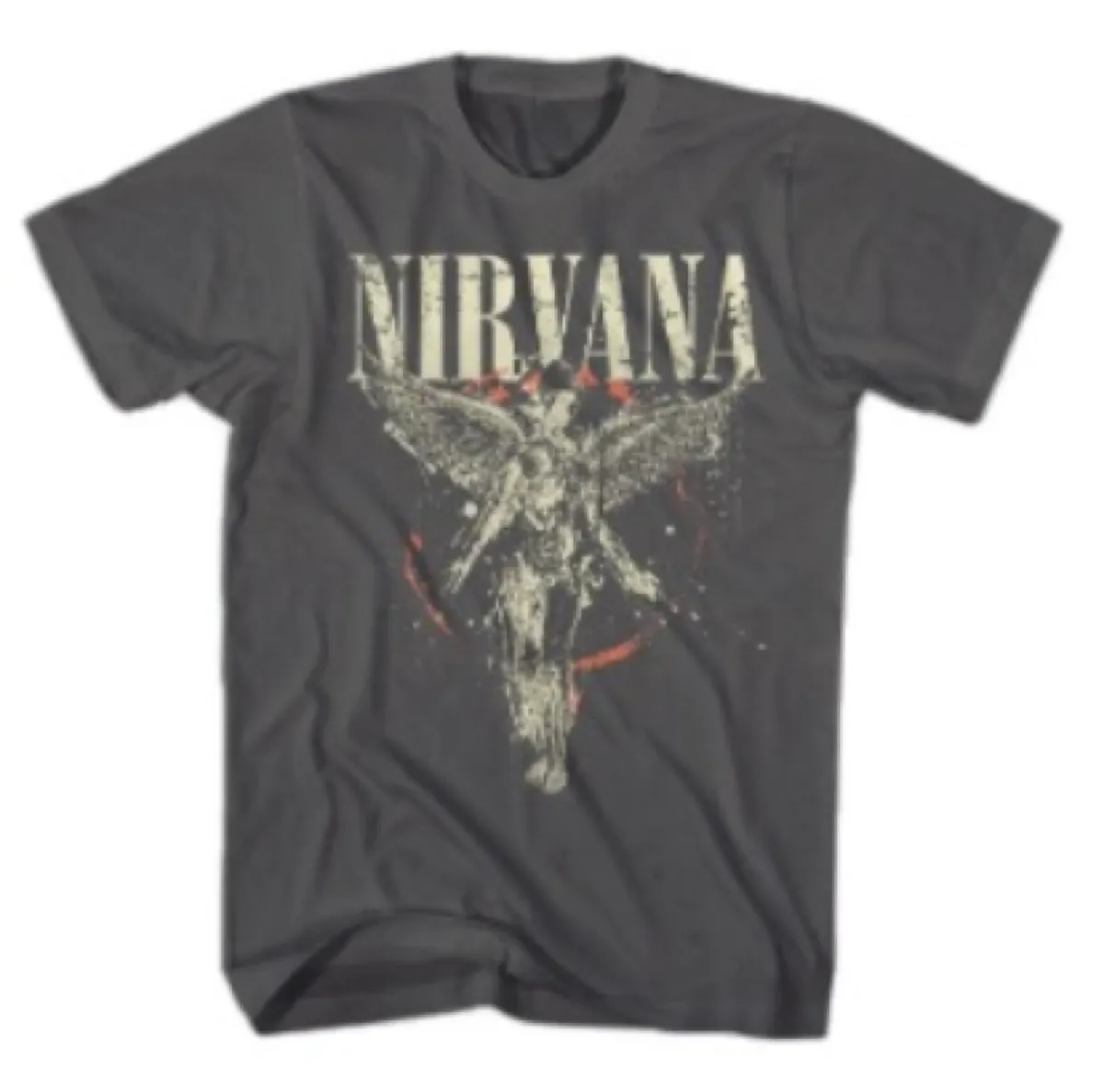 Grey Nirvana band tee with In Utero artwork