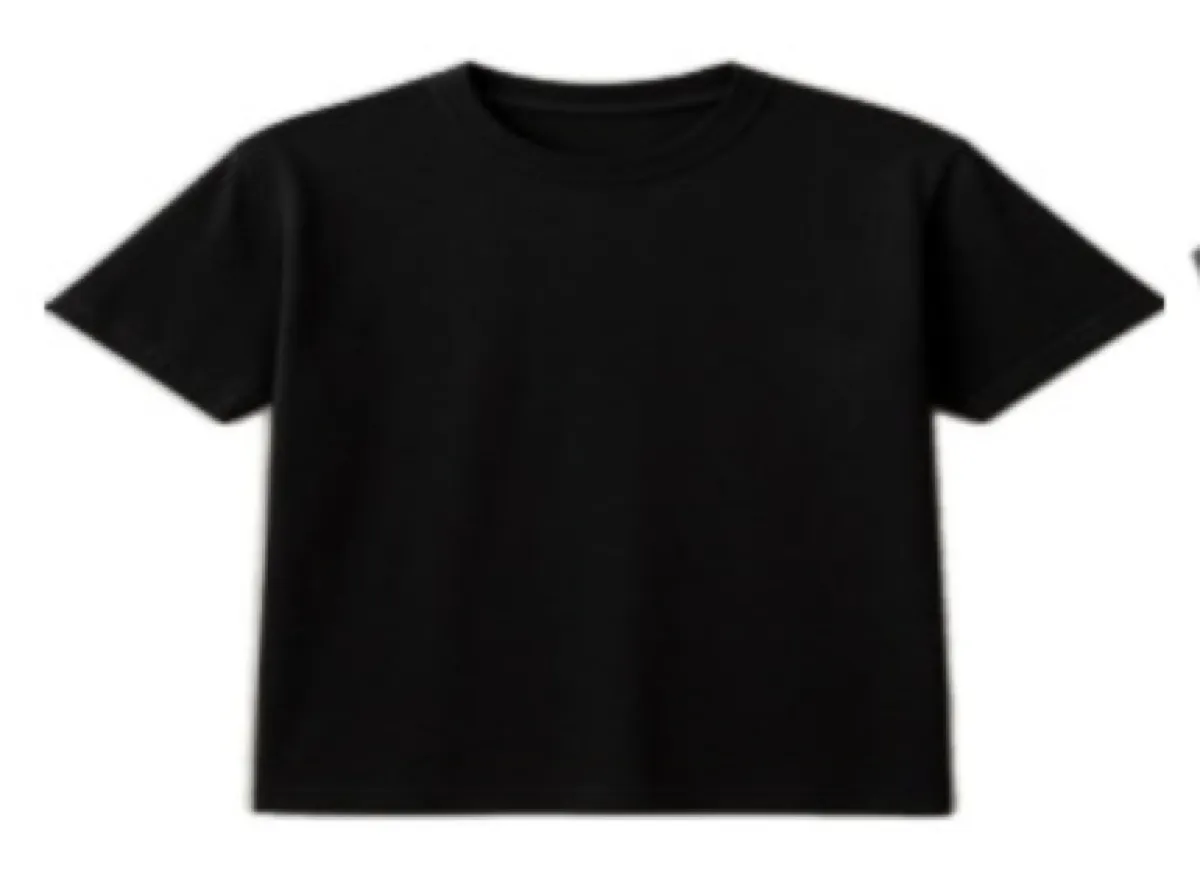 Plain black short-sleeve tee