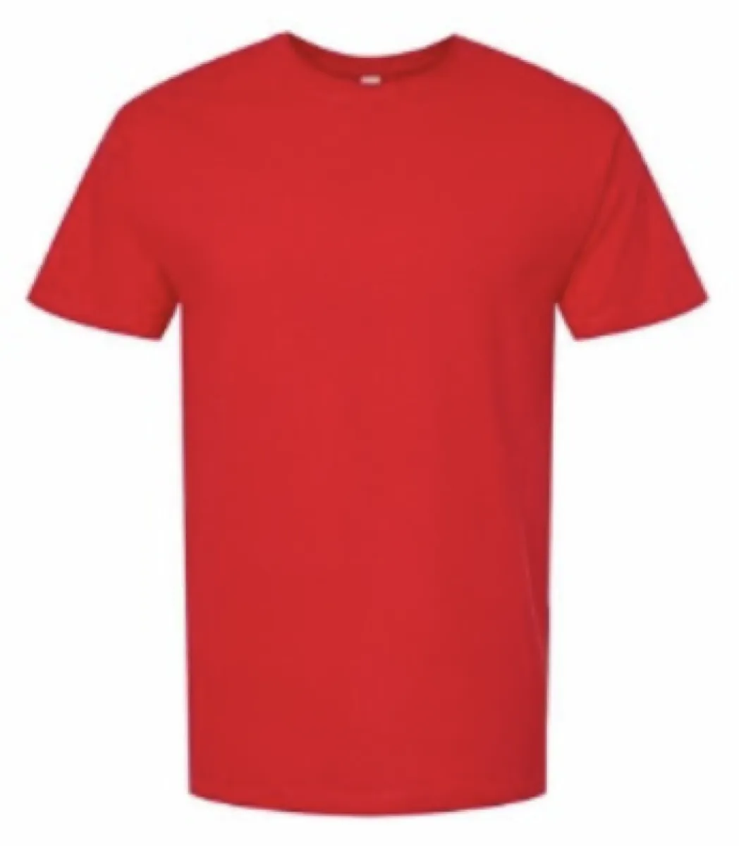 A bright red plain t-shirt